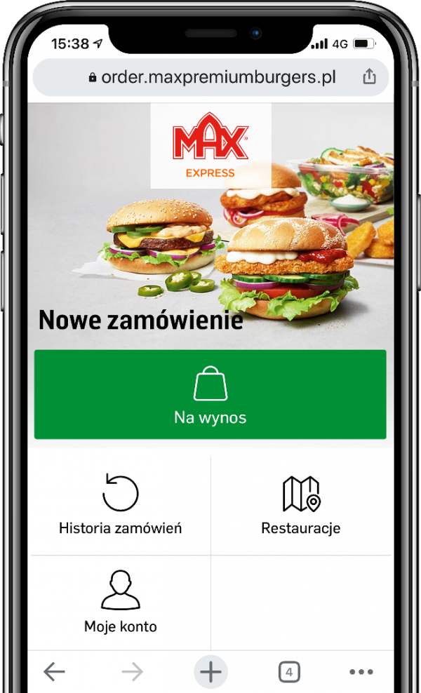 MAX app iPhone X Mockup interpolerad PL v2