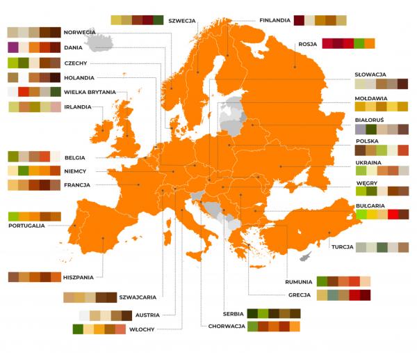 pyszne.pl colour palettes worlds typical lunch europe graphic polish